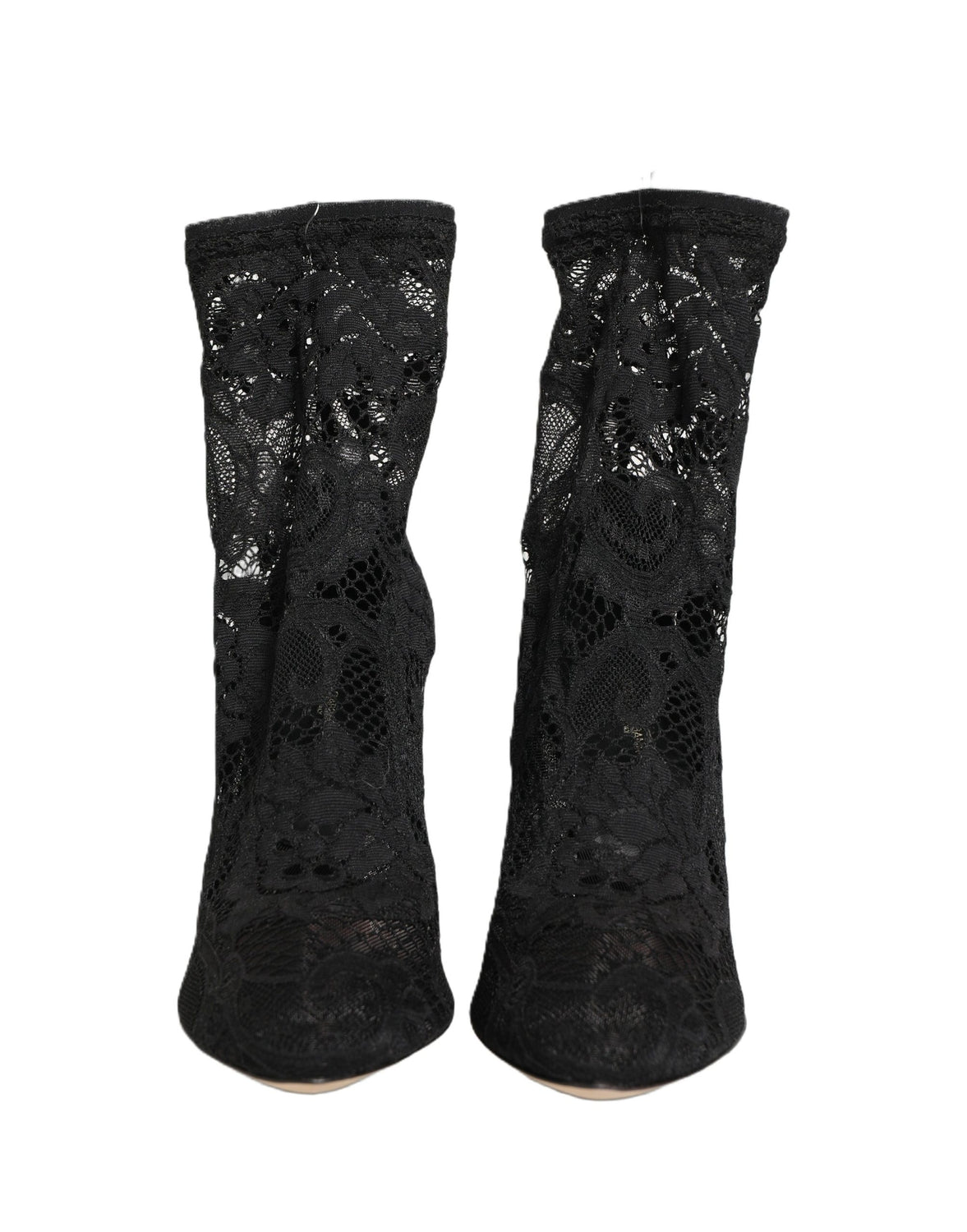 Black Socks Taormina Lace Pumps Boots Shoes