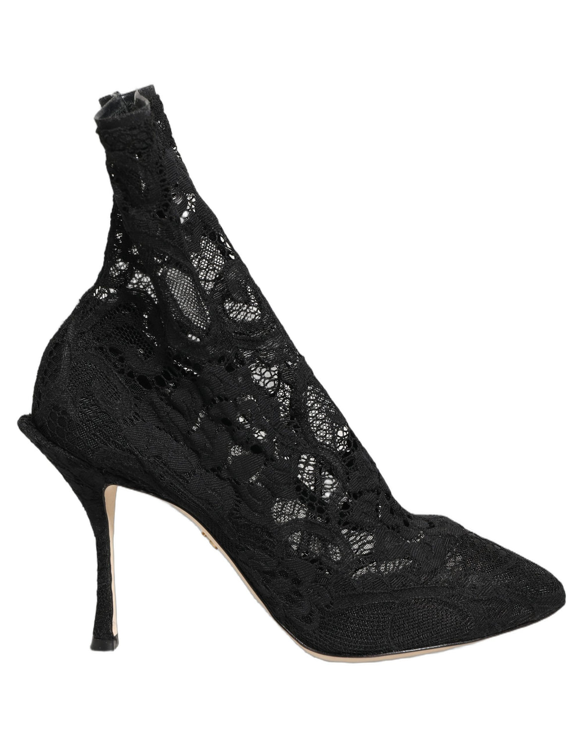 Black Socks Taormina Lace Pumps Boots Shoes