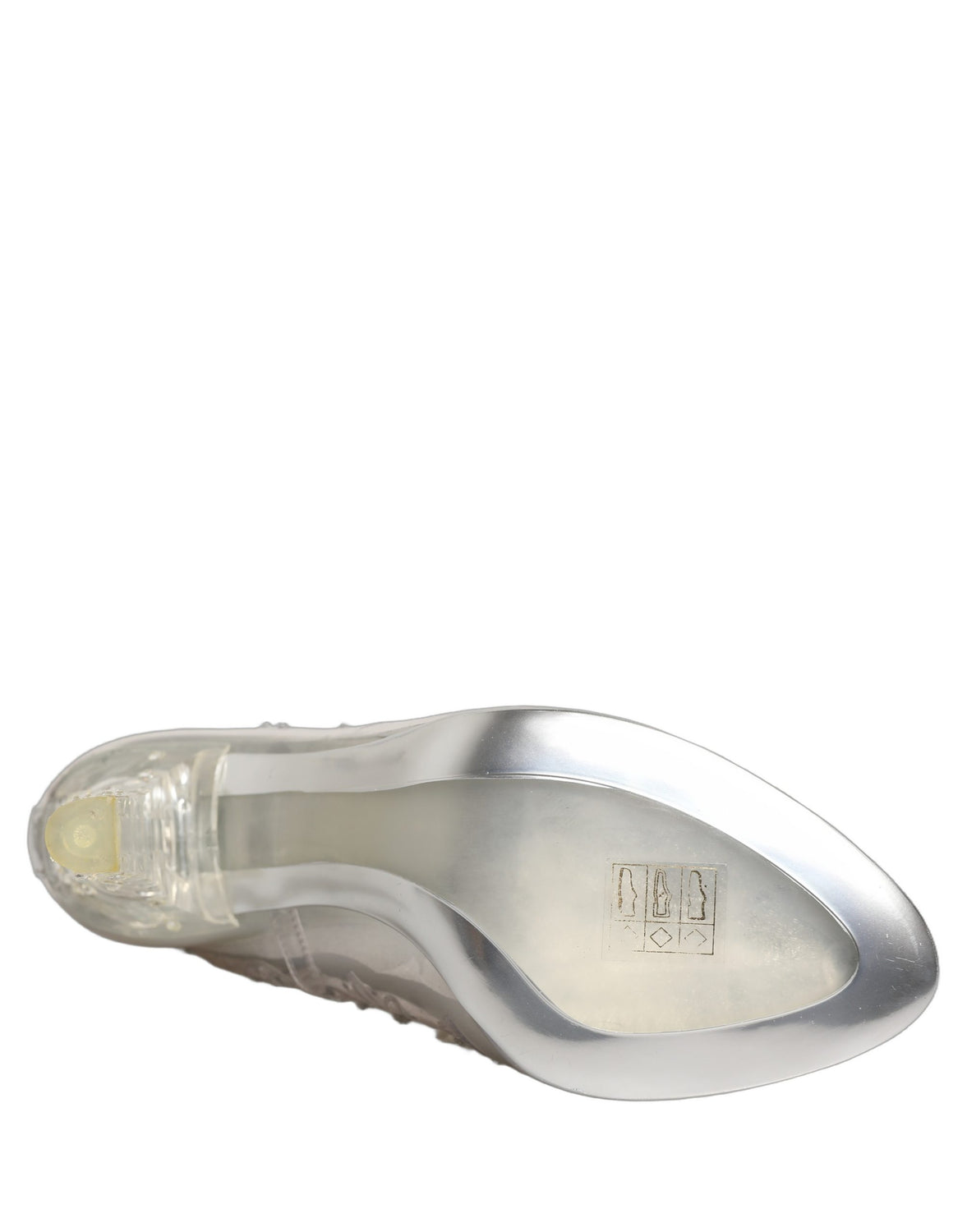Clear CINDERELLA Floral Crystal Heels Shoes