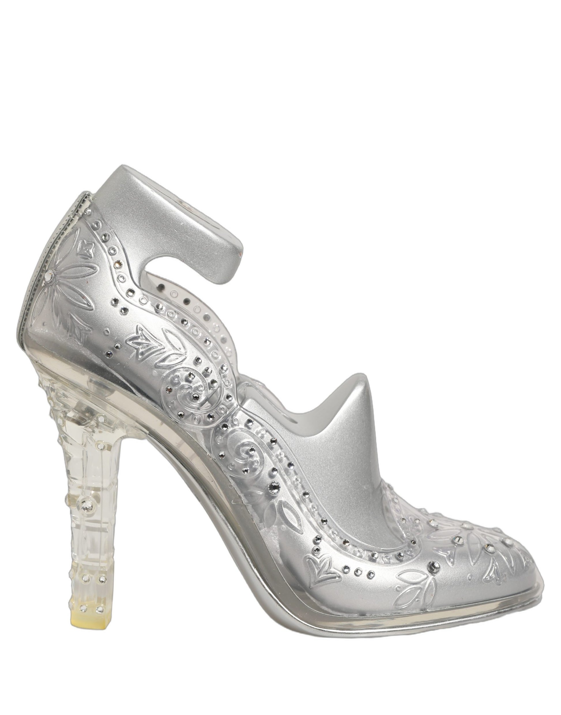 Clear CINDERELLA Floral Crystal Heels Shoes