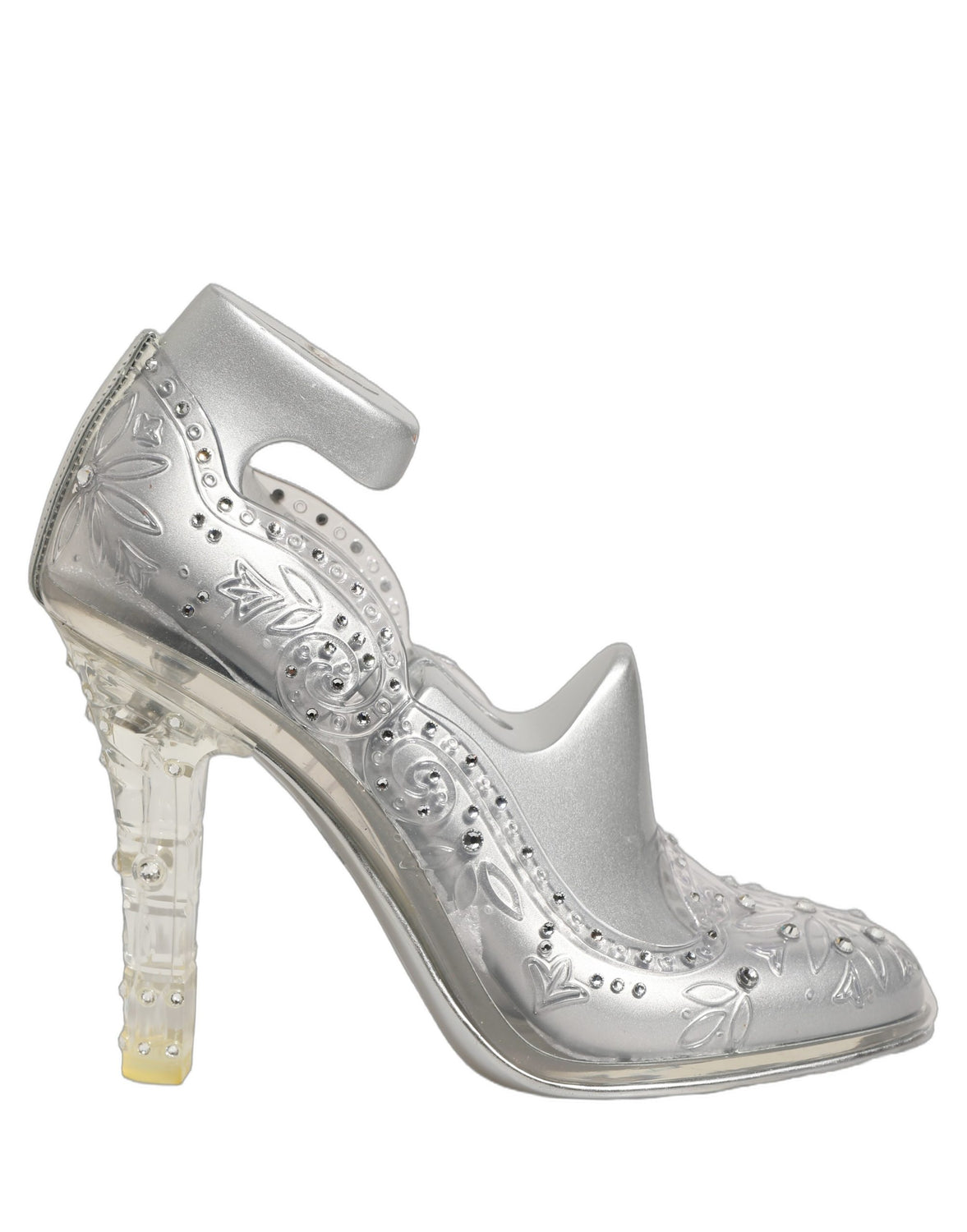 Clear CINDERELLA Floral Crystal Heels Shoes
