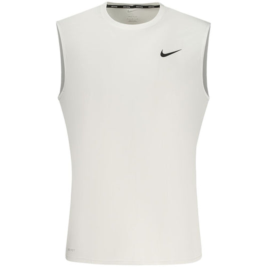 White Polyester Men's Tank