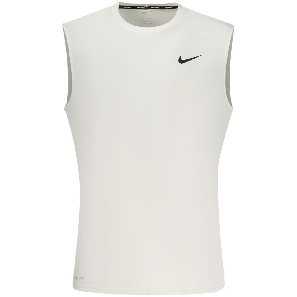 White Polyester Men's Tank