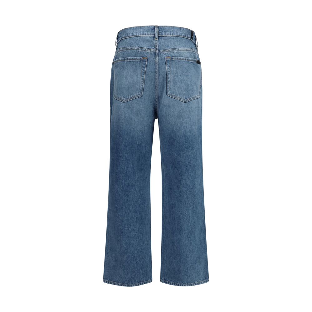 Blue Cotton Relaxed Fit Jeans
