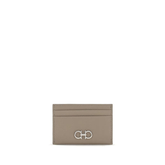 Beige Calf Leather Bos Taurus Wallet