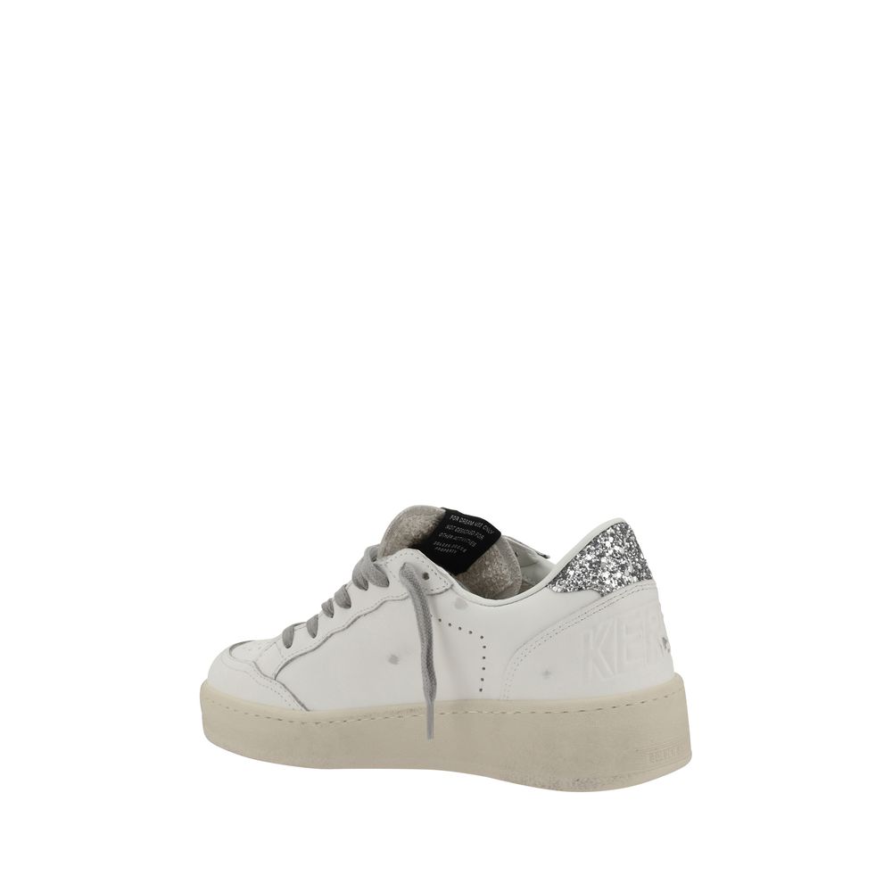 Silver Calf Leather Bos Taurus Low Top Sneakers