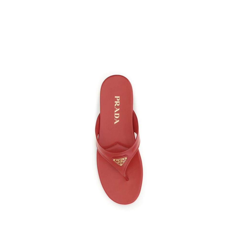 Multicolor Calf Leather Bos Taurus Flat Sandals
