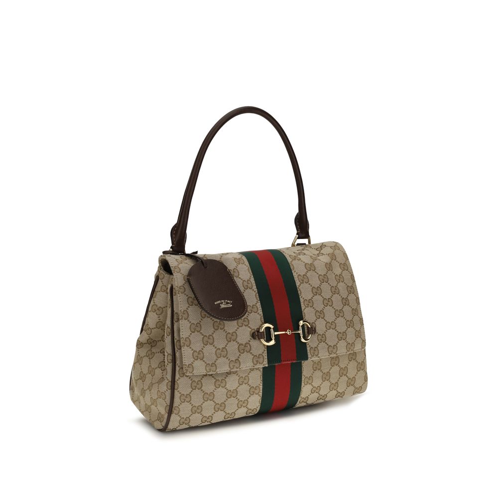 Beige Fabric Handbag