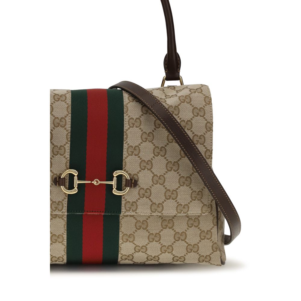 Beige Fabric Handbag