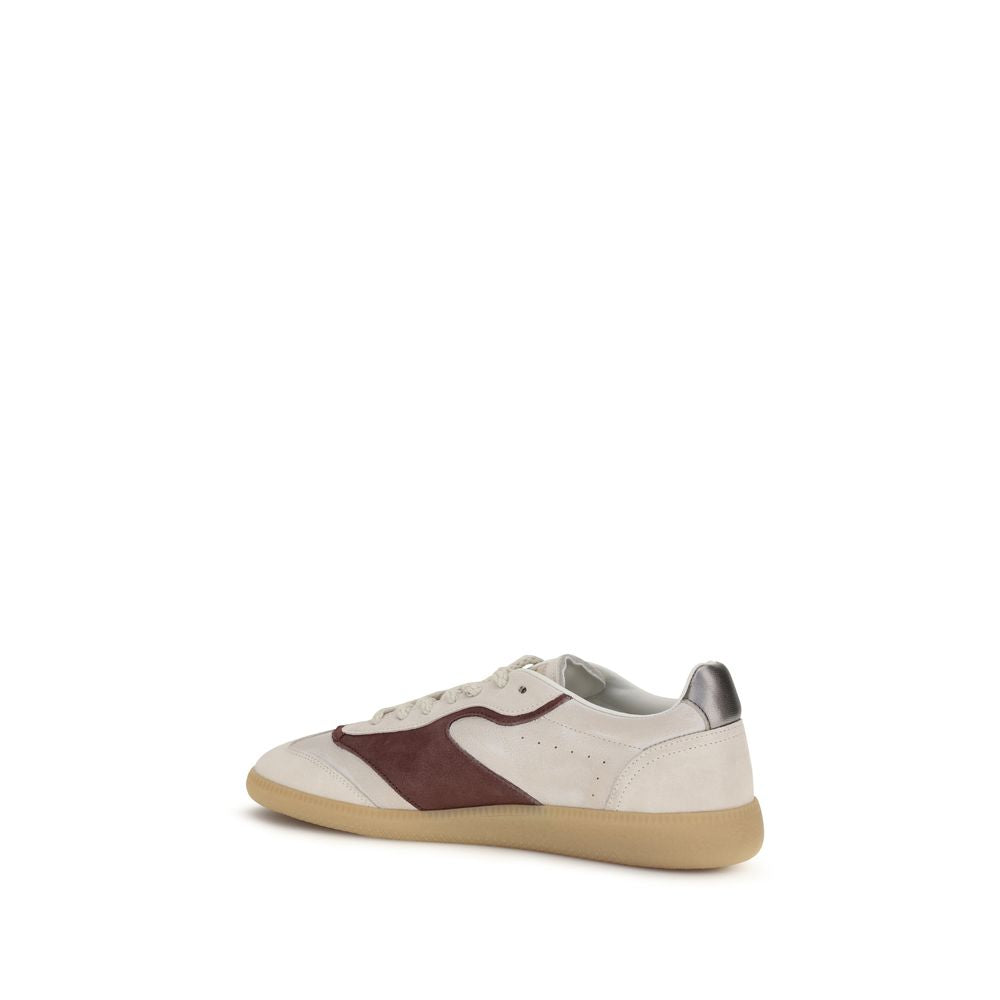 Beige Calf Leather Bos Taurus Low Top Sneakers