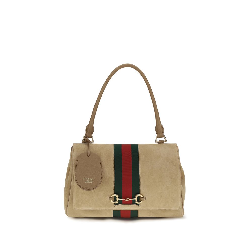 Beige Calf Leather Bos Taurus Handbag