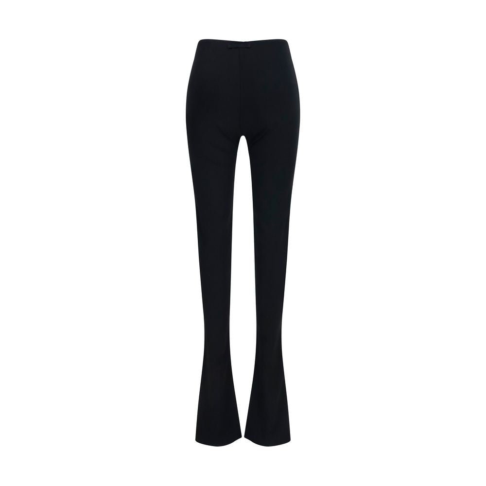 Black Viscose Flared Pants