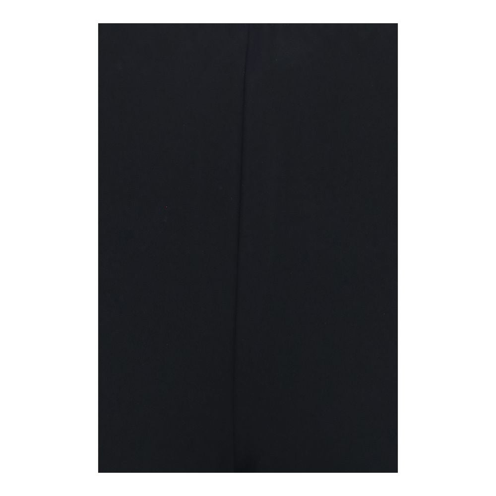 Black Viscose Flared Pants