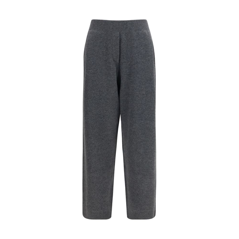 Gray Cashmere Casual Pants