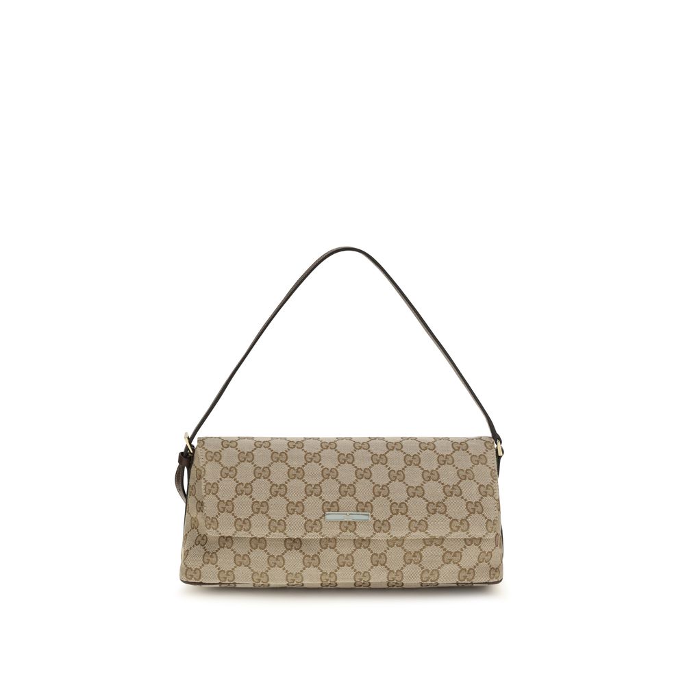 Brown Polyester Shoulder Bag