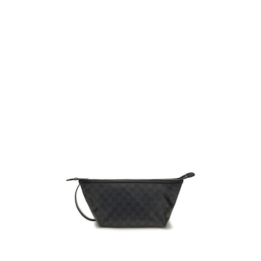 Black Cotton Clutch Bag