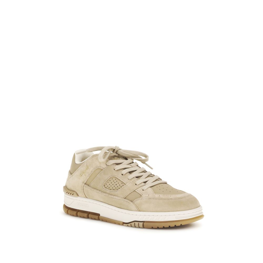 Beige Calf Leather Bos Taurus Athletic Sneakers