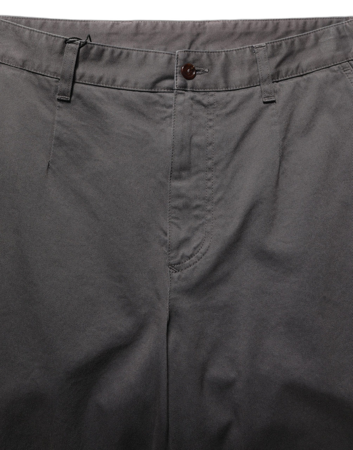 Dark Gray Cotton Straight Chino Trouser Pants
