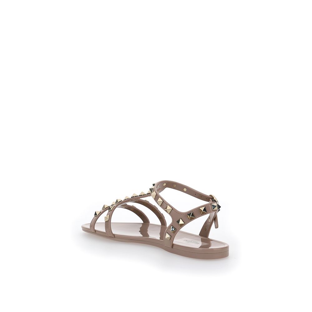 Pink Pvc Flat Sandals