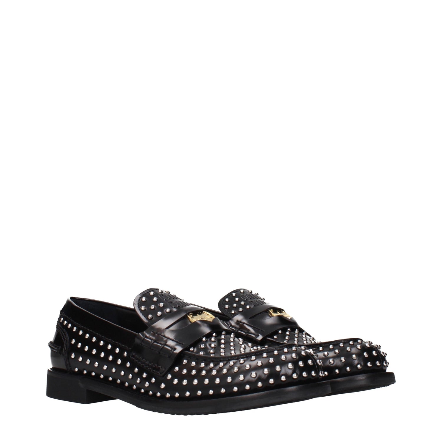 Black Leather Slip-On Loafers