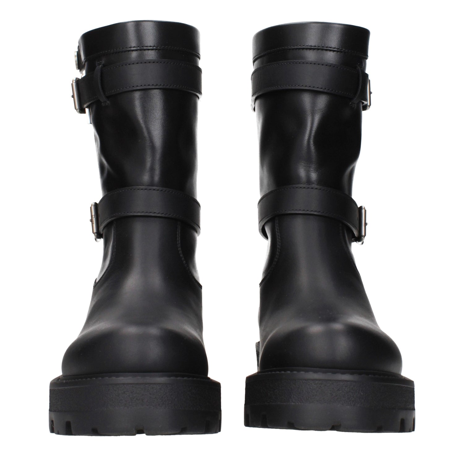 Black Leather Ankle Boots