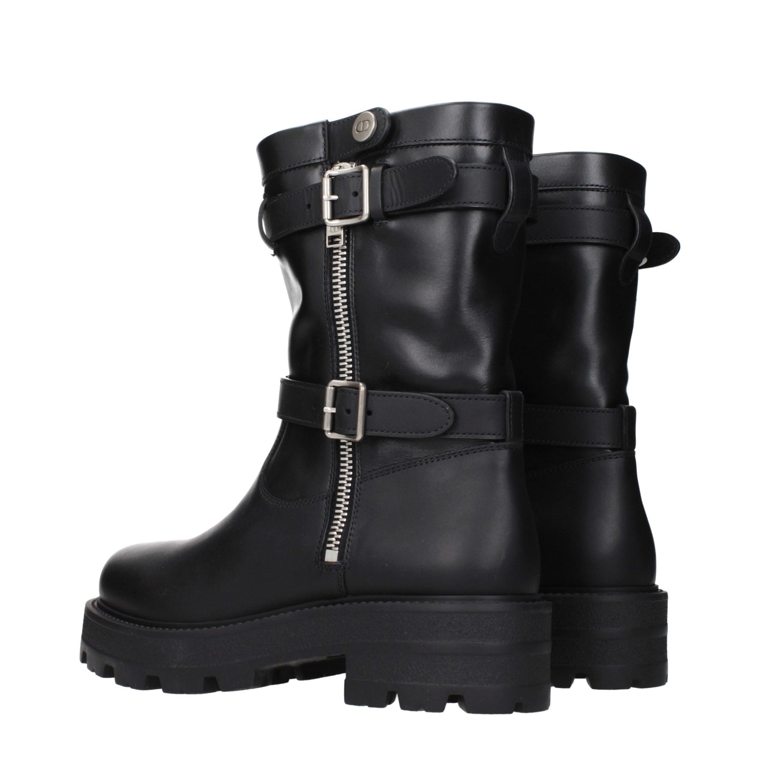 Black Leather Ankle Boots