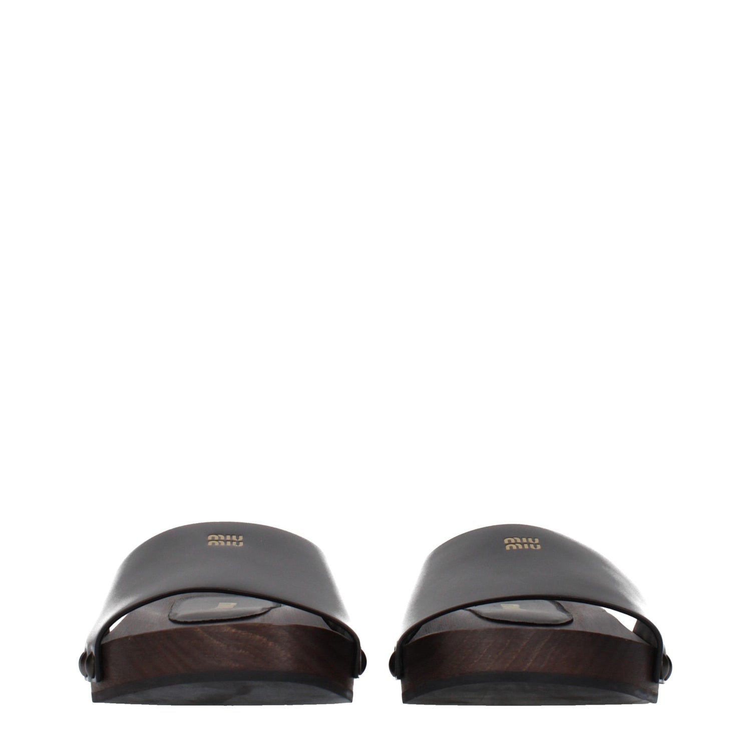 Black Leather Slippers
