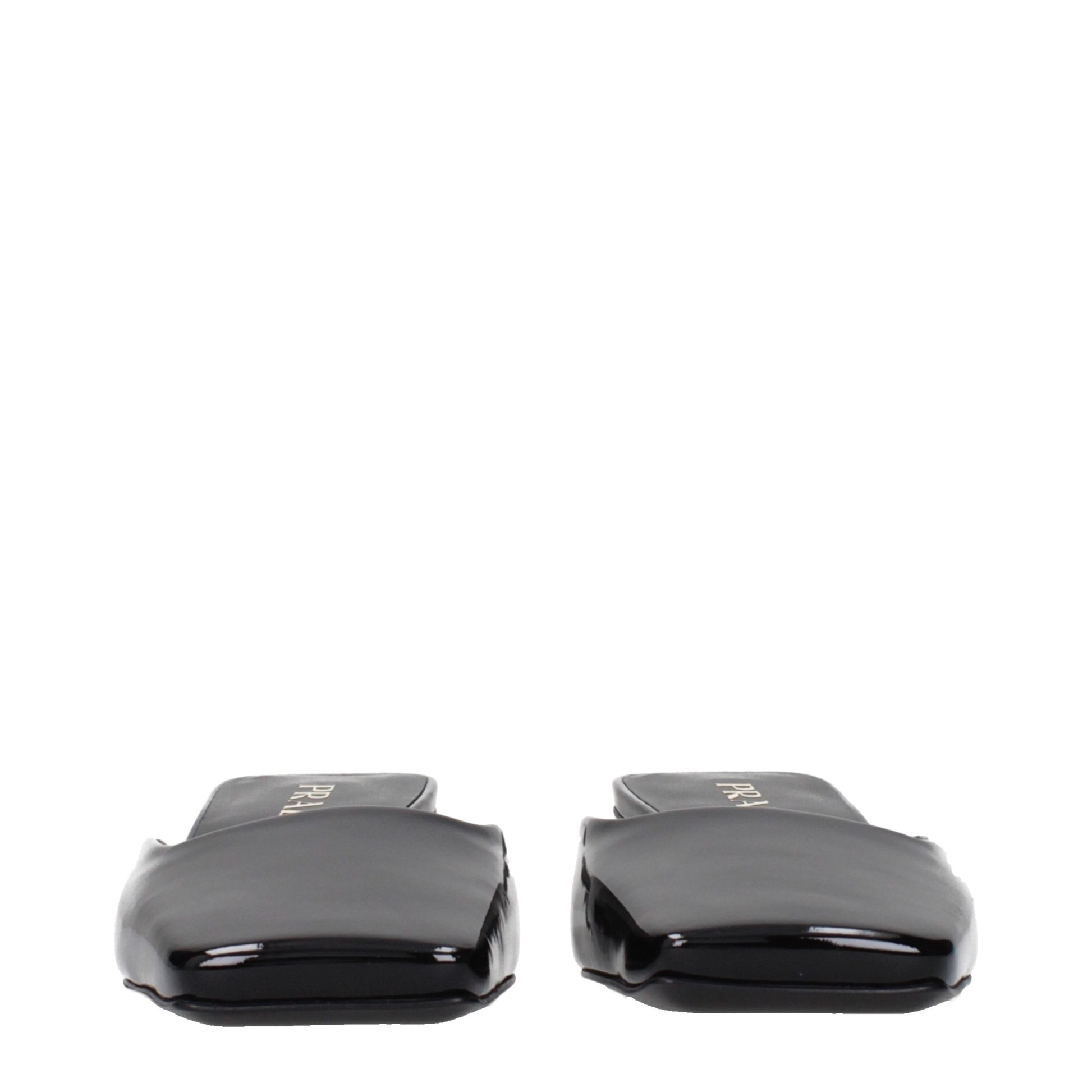 Black Leather Flat Sandals