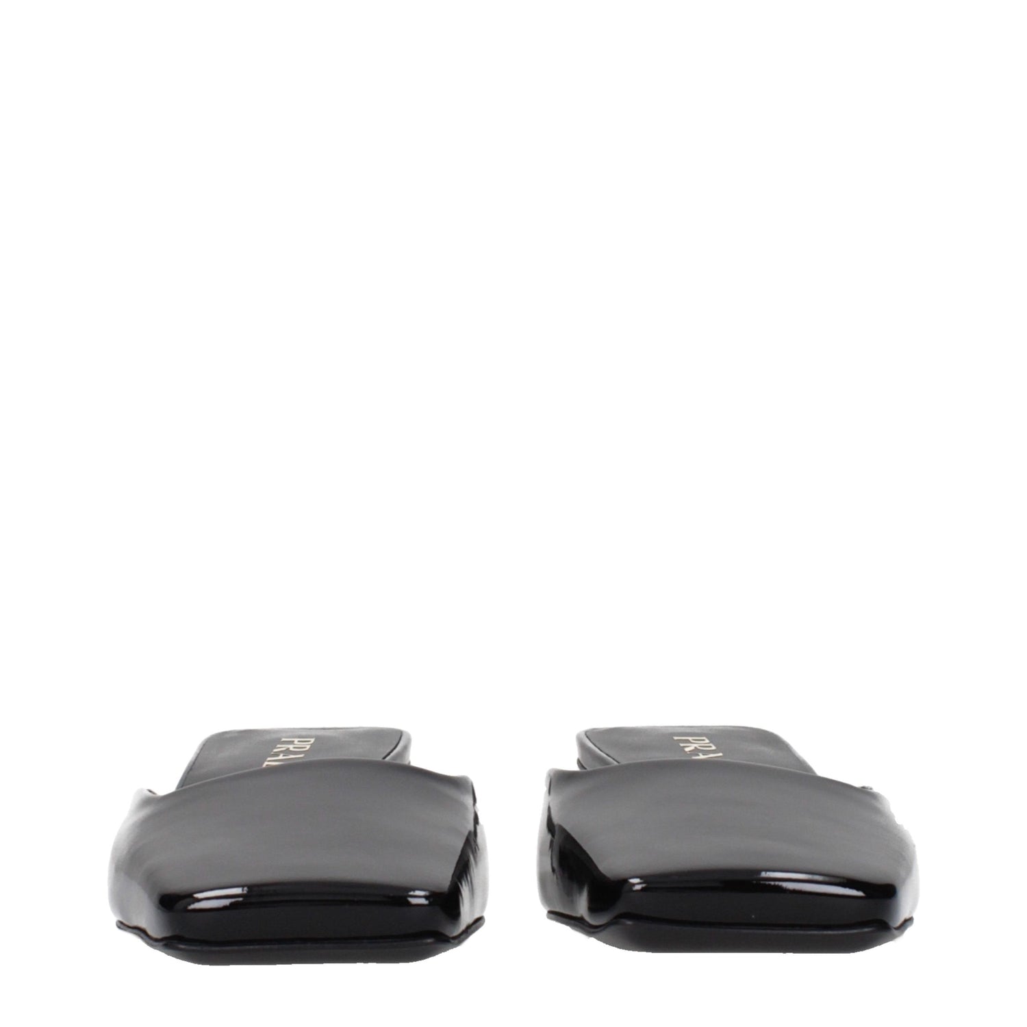 Black Leather Flat Sandals