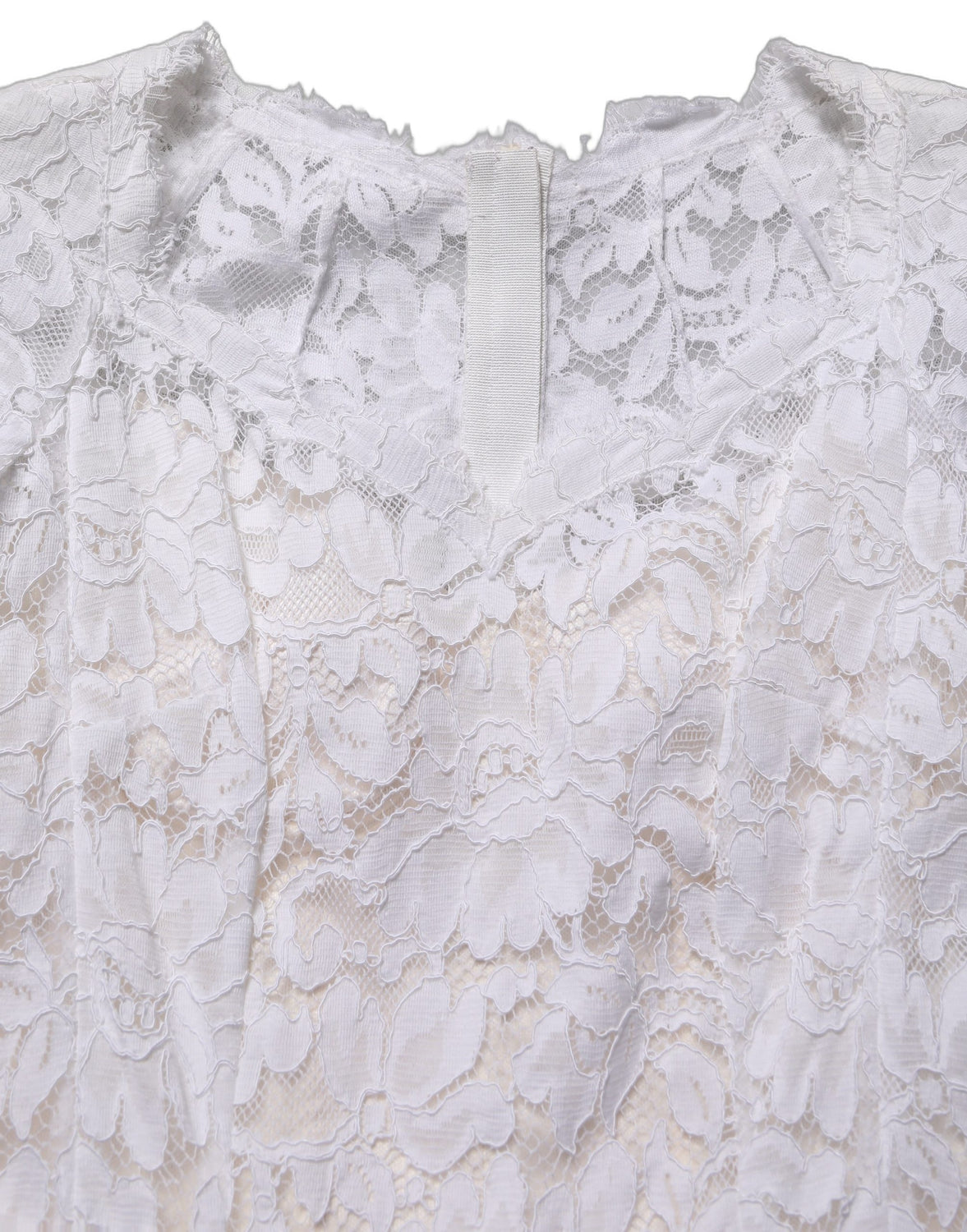 White Floral Lace Mermaid Long Gown Dress
