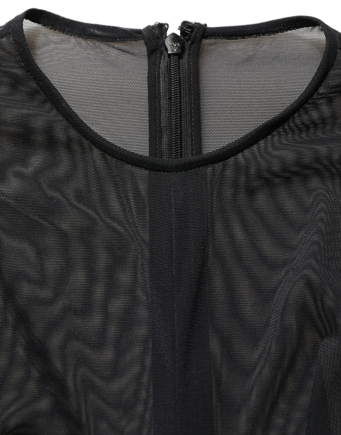 Black Long Sleeve Sheer Fitted Maxi Dress