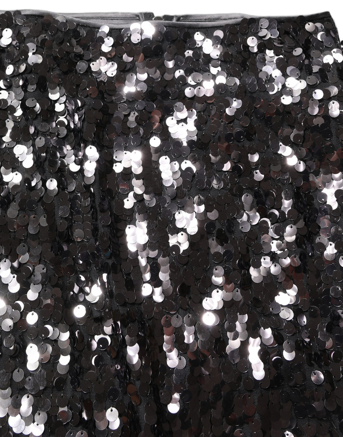 Brown Sequinned Embellished PencilCut Skirt
