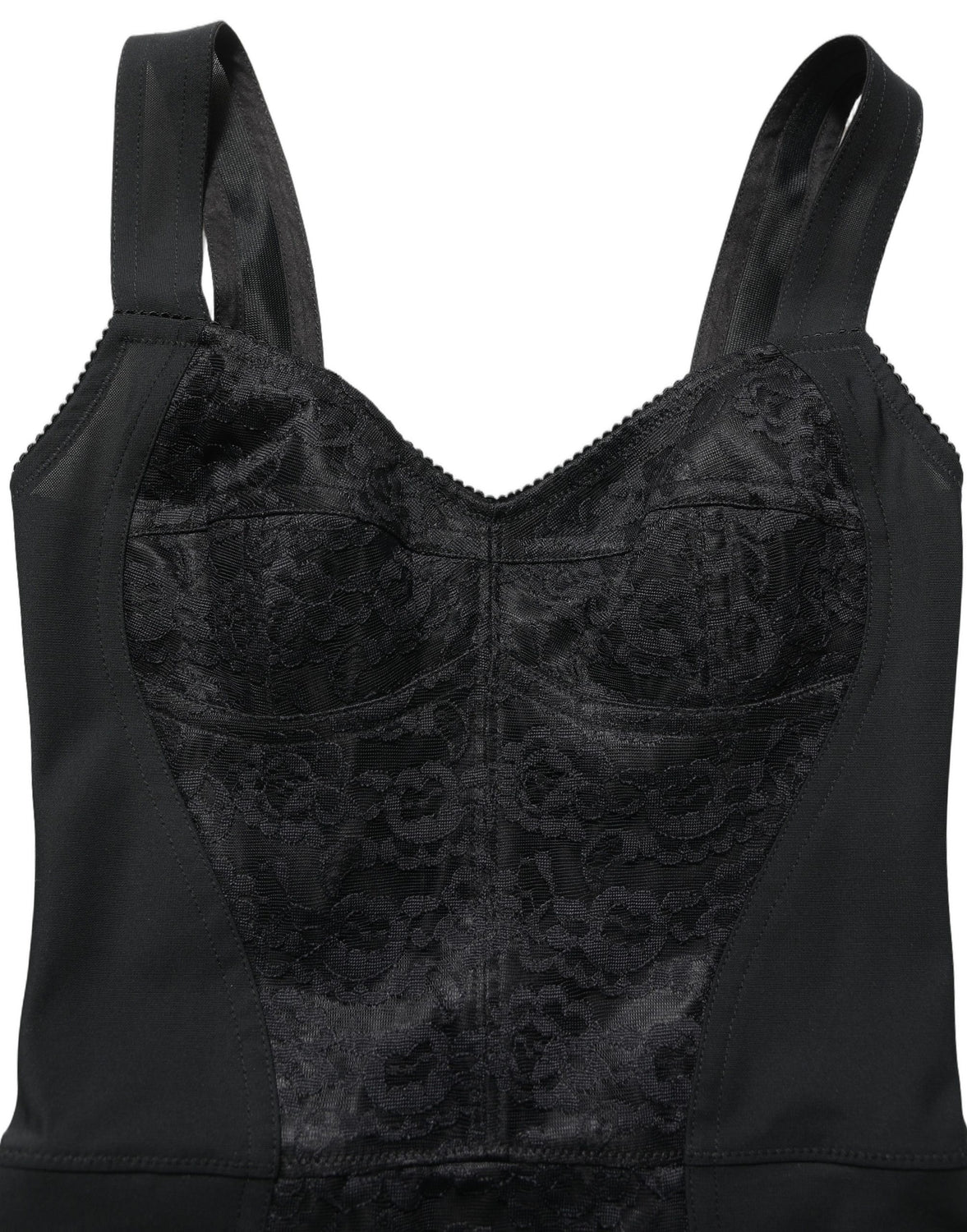 Black Floral Lace Corset Bodycon Bodysuit