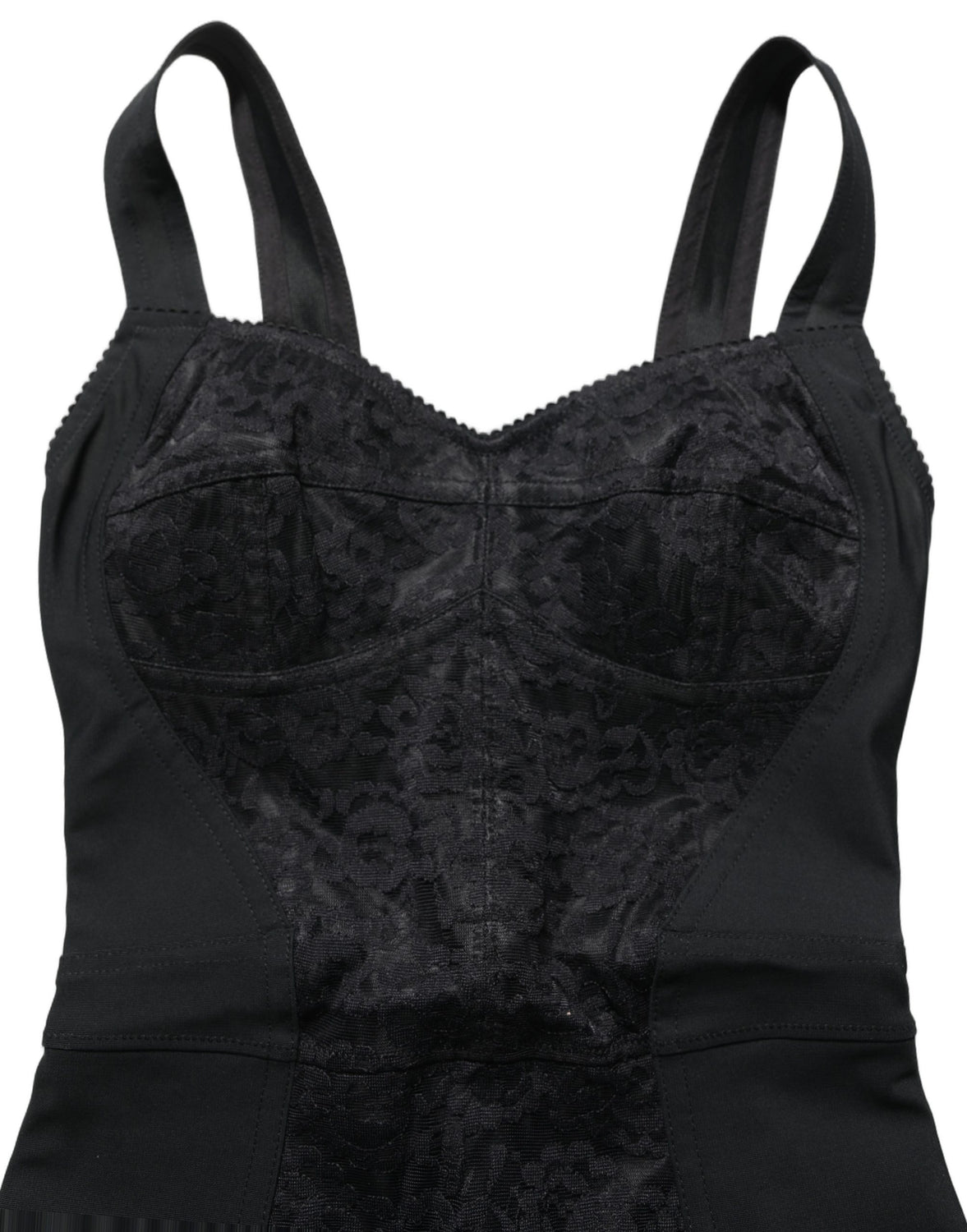 Black Floral Lace Corset Bodycon Bodysuit