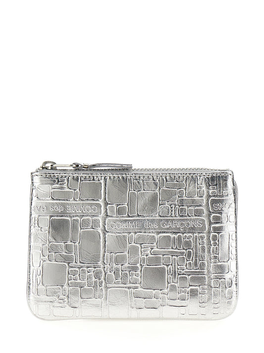 Silver Calfskin Cardholder