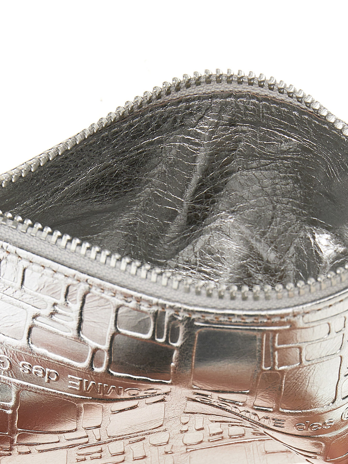 Silver Calfskin Cardholder
