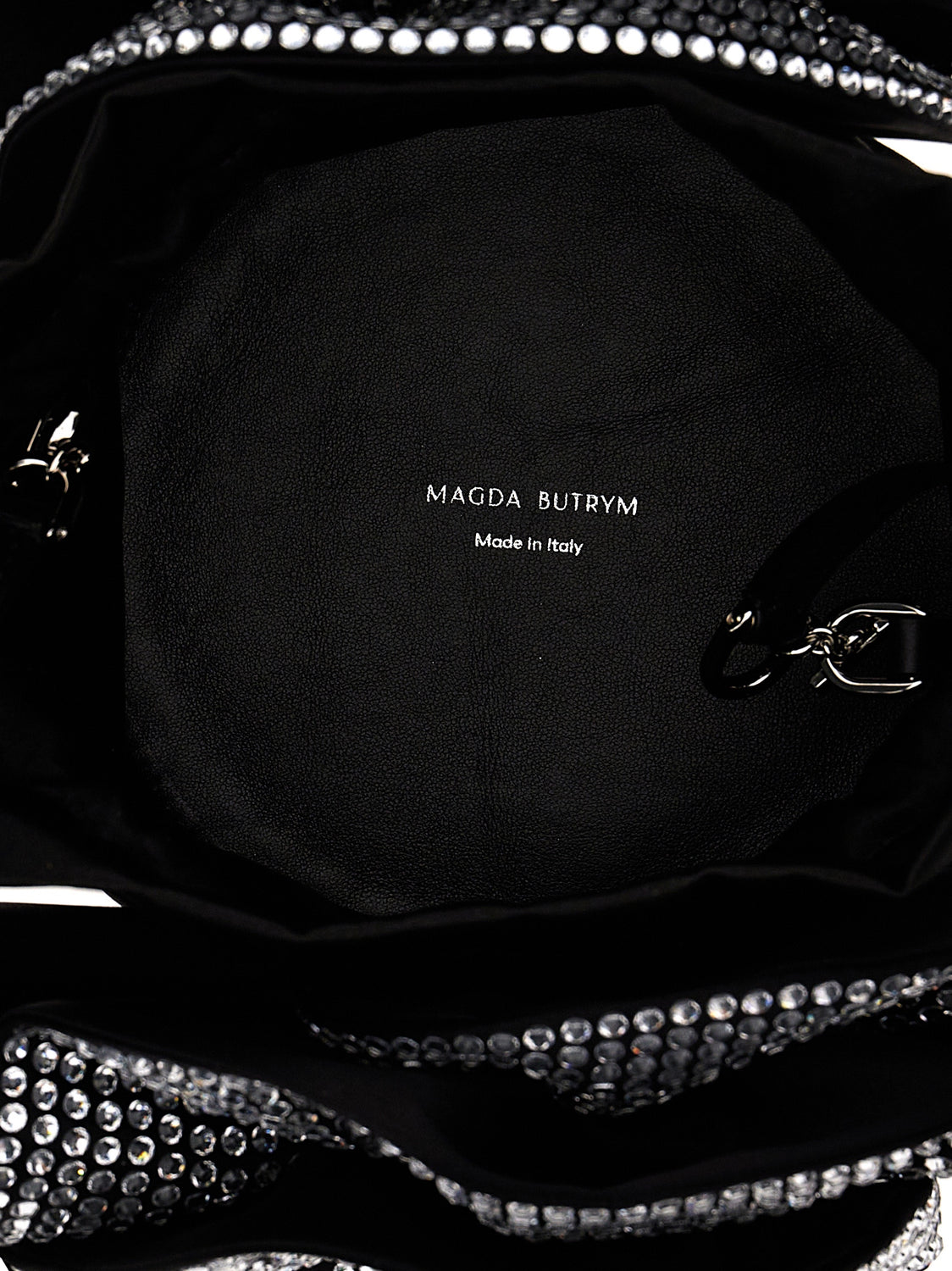 Black Viscose Crossbody Bag