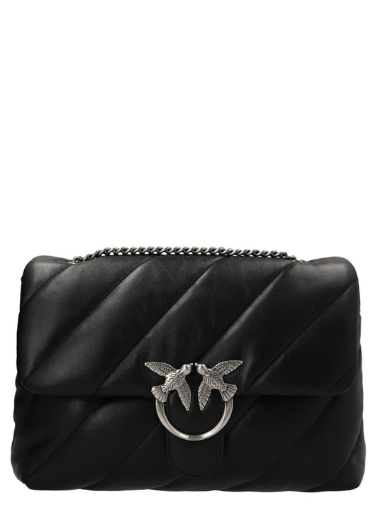 Black Lamb Leather Crossbody Bag