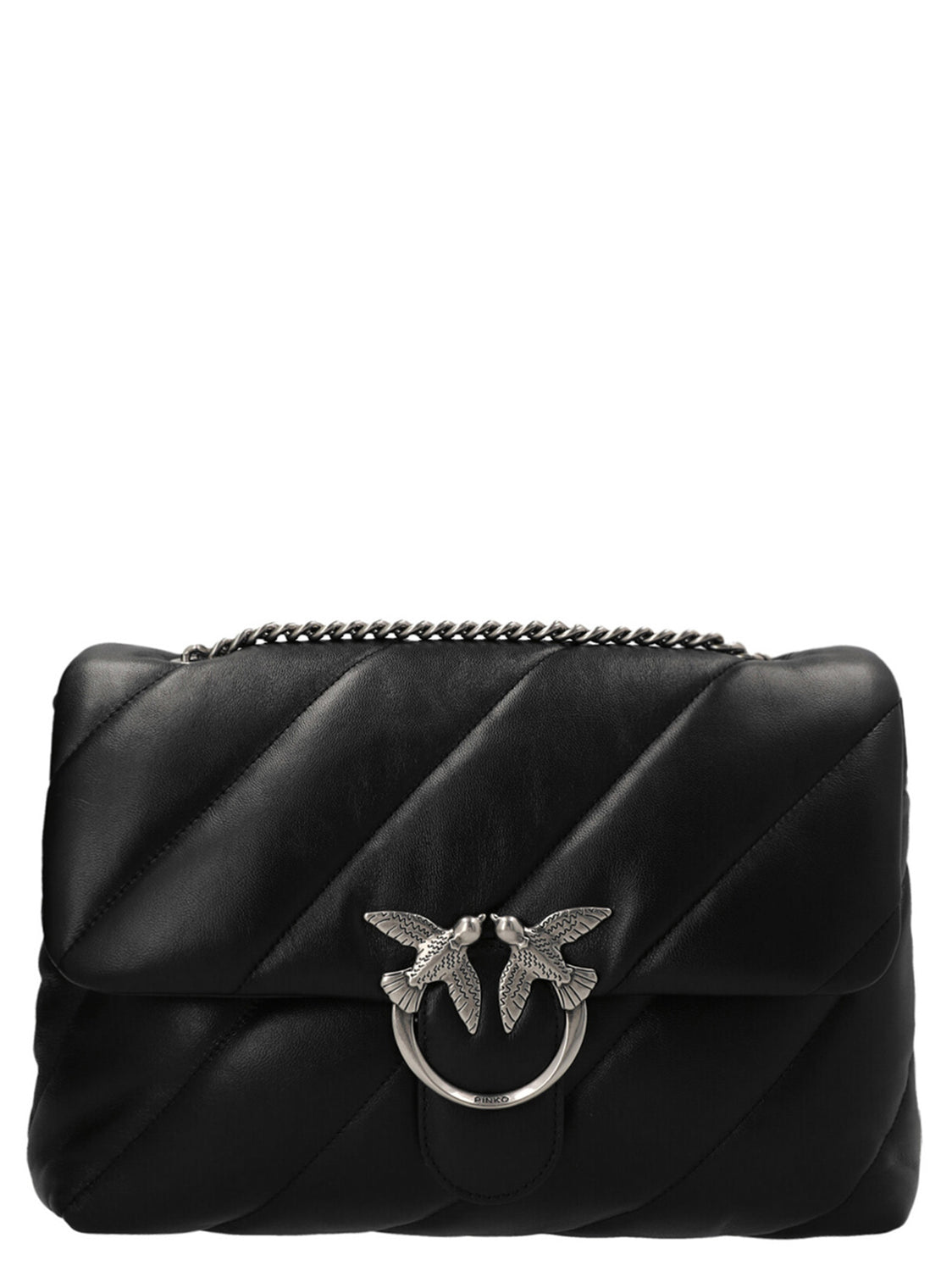 Black Lamb Leather Crossbody Bag