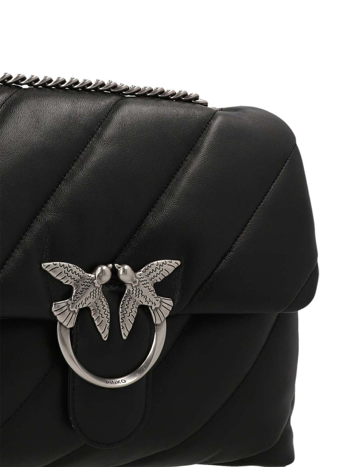 Black Lamb Leather Crossbody Bag