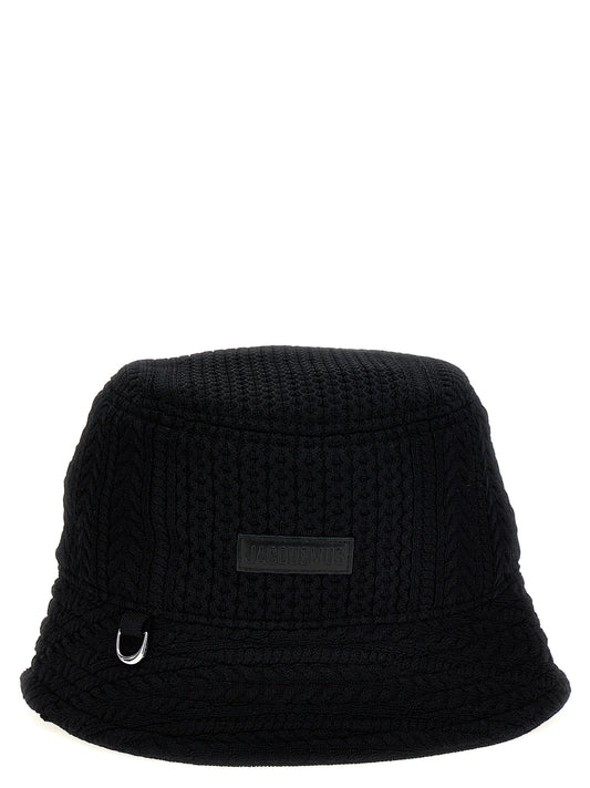 Black Viscose Bucket Hat