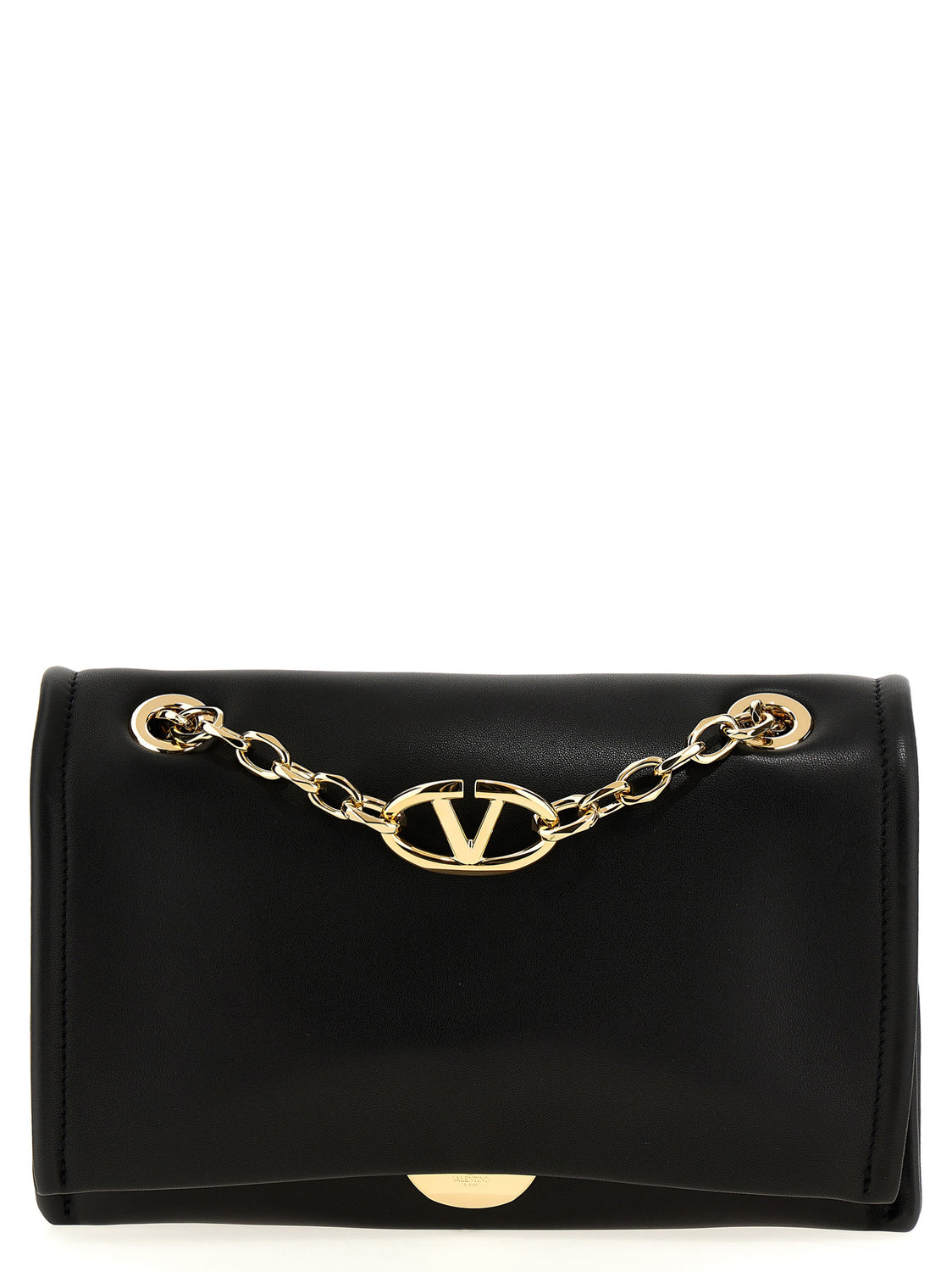 Black Lamb Leather Shoulder Bag