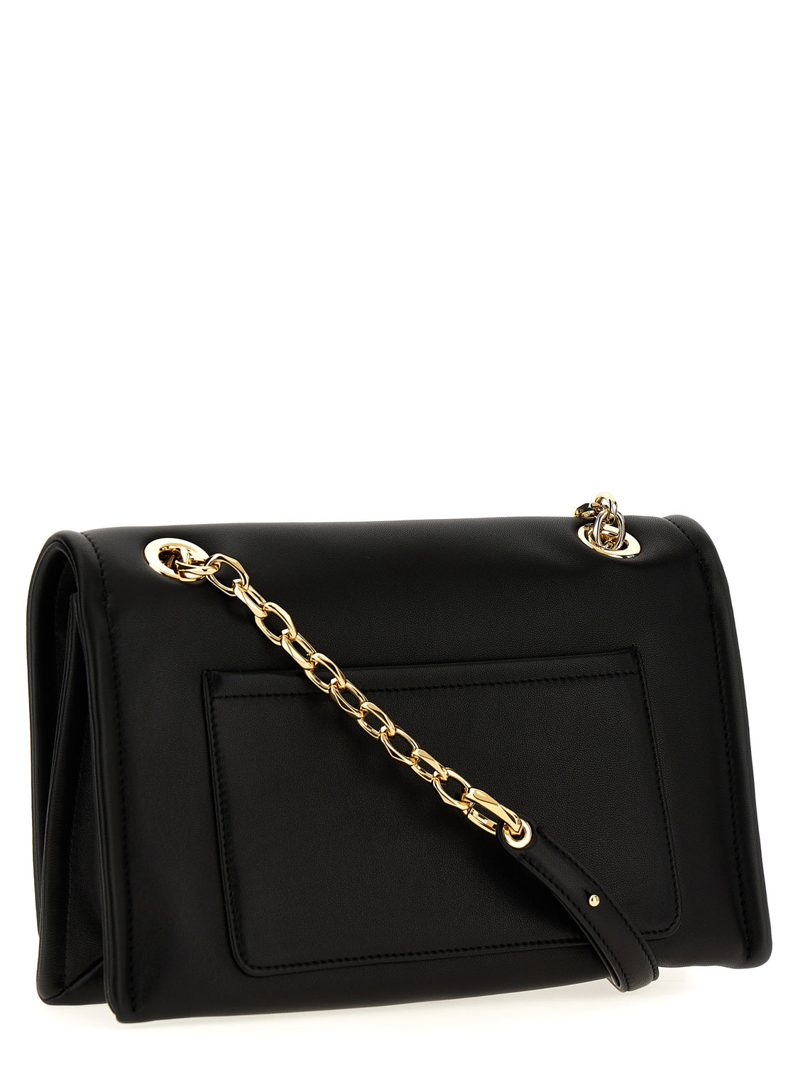 Black Lamb Leather Shoulder Bag
