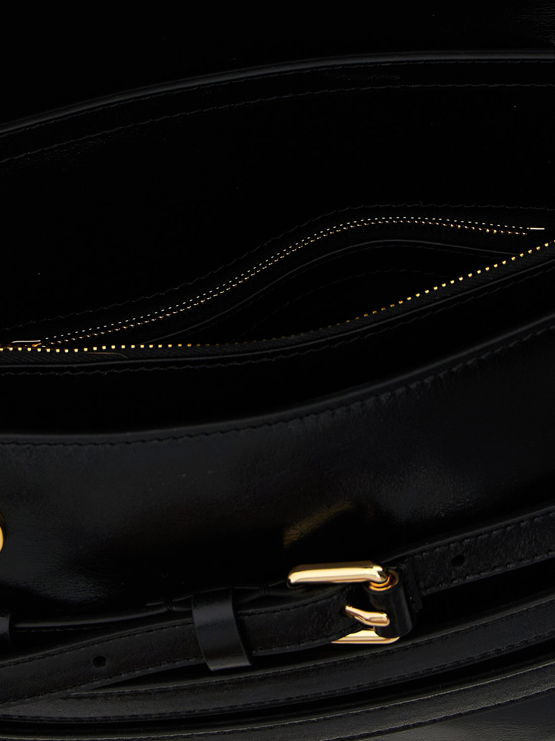 Black Leather Crossbody Bag
