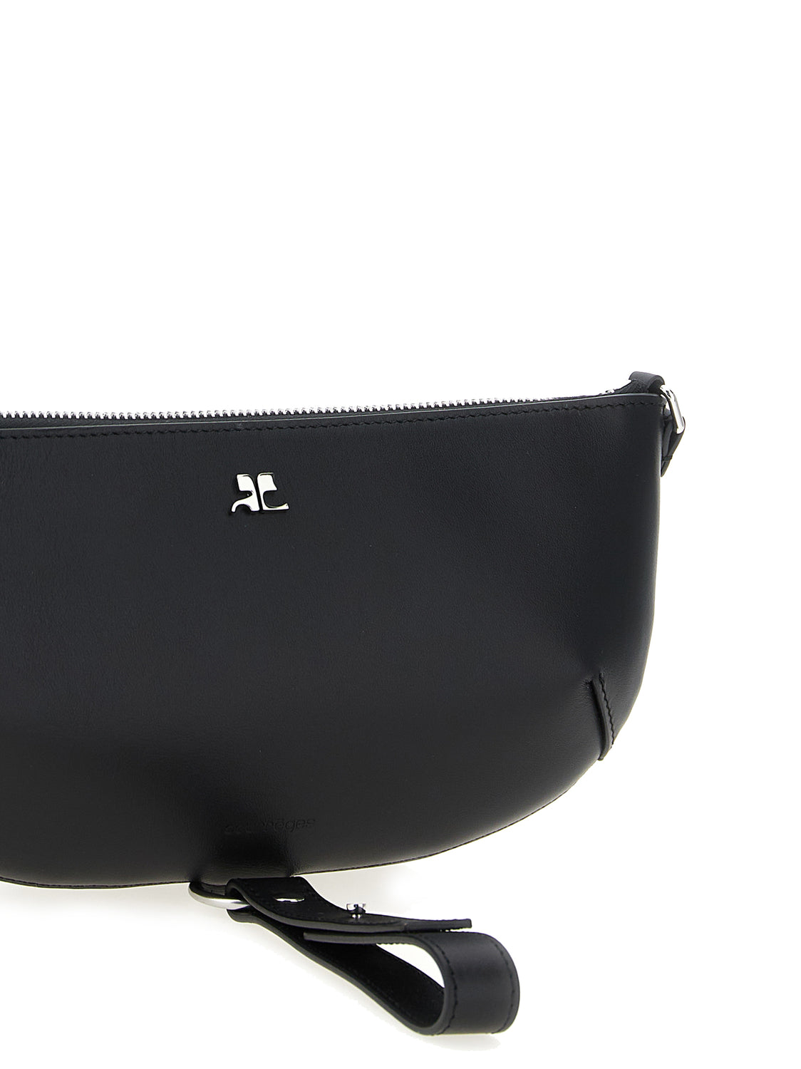 Black Calfskin Shoulder Bag