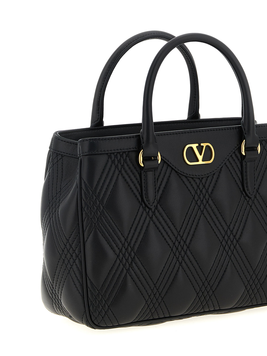 Black Lamb Leather Handbag