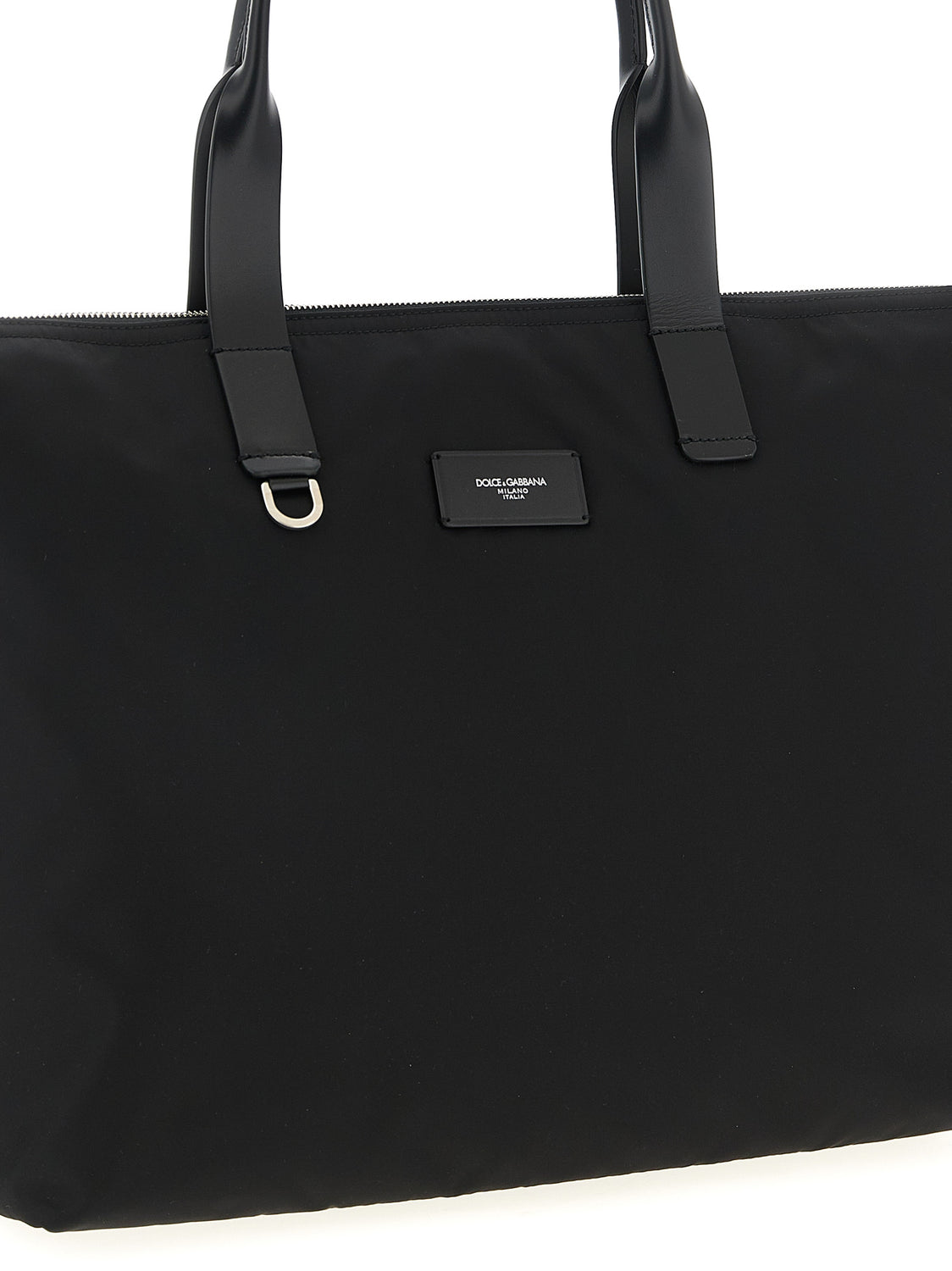 Black Polyamide Tote Bag