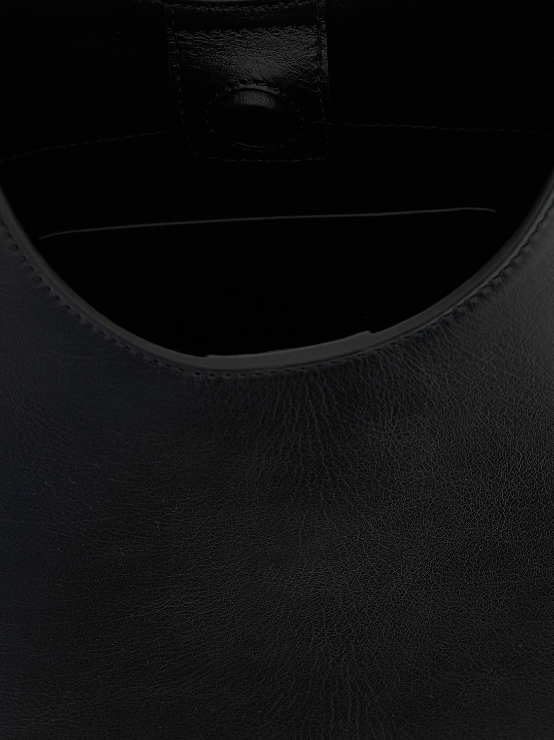Black Bovine Leather Shoulder Bag