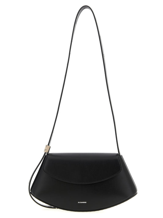 Black Bovine Leather Crossbody Bag