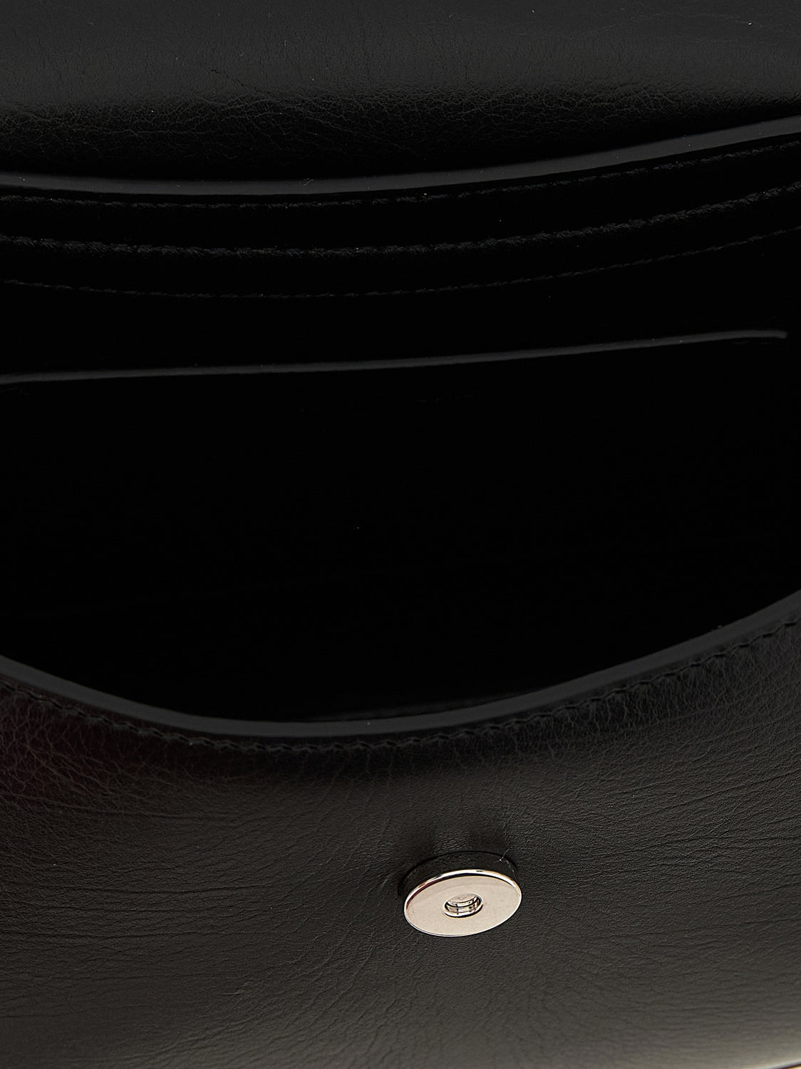 Black Bovine Leather Crossbody Bag